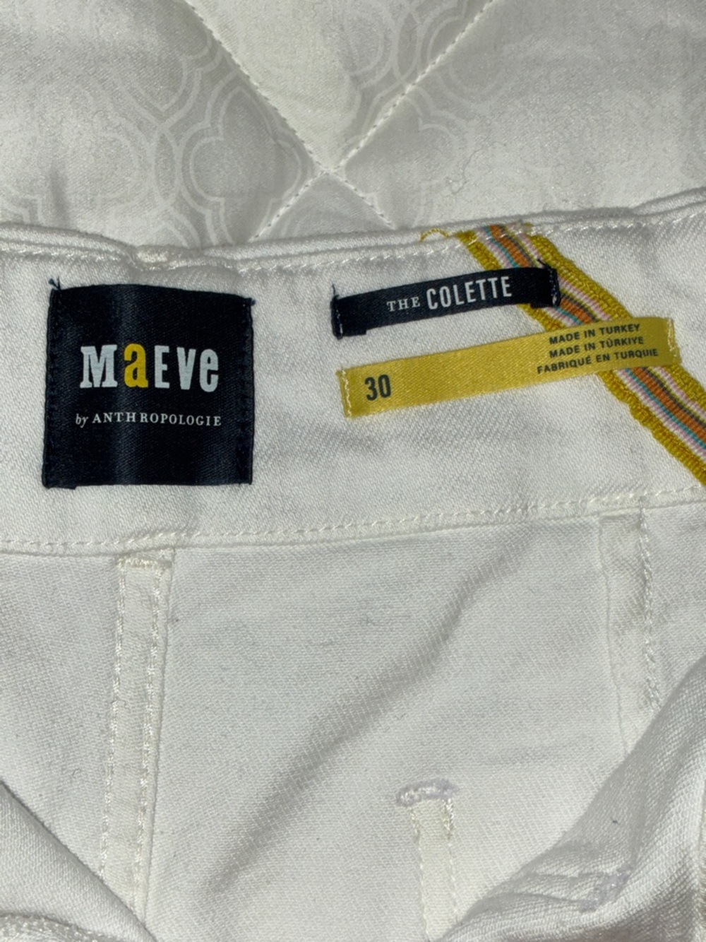 Maeve x Anthropologie COLETTE  White Wide-Leg High Rise Jeans Sz 30 - Picture 2 of 12